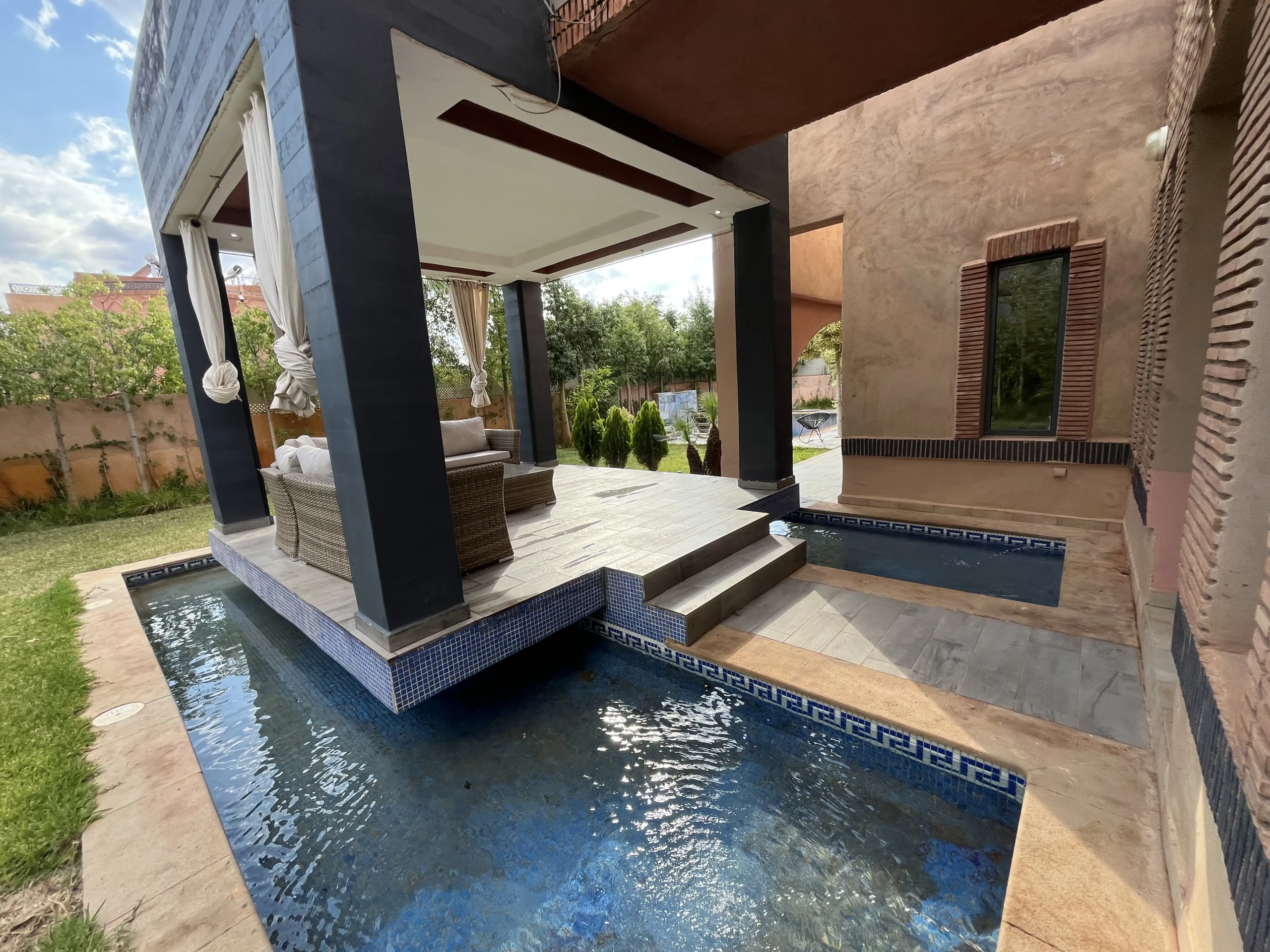 villa palmeraie conciergerie , villa location nuitée